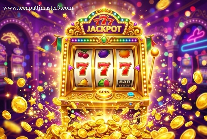 Online slots machine with jackpot reels and gold coins